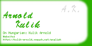 arnold kulik business card